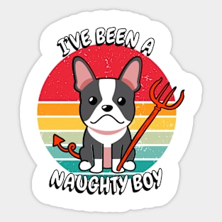 ive been a naughty boy - french bulldog Sticker